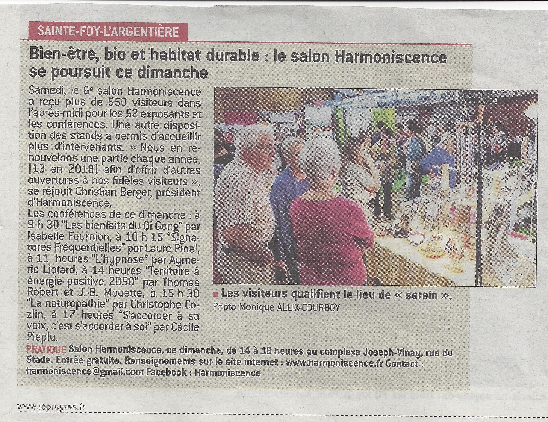 Article le progres 14 10 2018